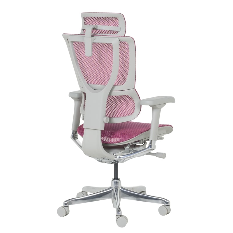 Ергономичен стол IOO Elite 2 сива рамка-розов